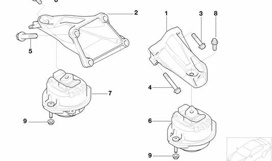 OEM hexagonal screw 07119908537 for BMW E81, E82, E87, E88, F20, F21, F22, E90, E91, E92, E93, F30, F31, F34, F32, F33, F36, E60, E61, E63, E64, E64, E65, E65, E65, E65, E65, E6 E84, E83, F25. BMW originale.