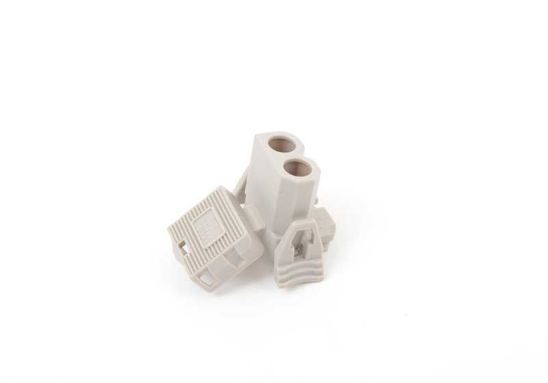 Conector eléctrico 2 pines gris OEM 61131378418 para BMW E30, E39. Original BMW.