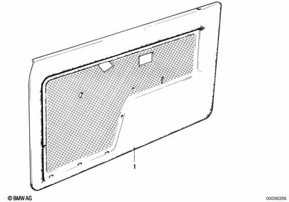 Revestimiento de puerta cuero sintético derecha para BMW E30 (OEM 51411976952). Original BMW
