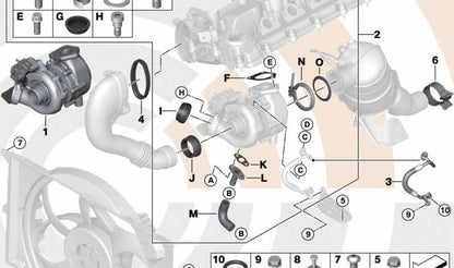 Junta tórica OEM 13712247395 para BMW E87, E46, E90, E91, E92, E93, E39, E60, E61, E38, E65, E66, E83, E53, E70, E71. Original BMW.
