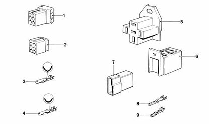 Conector redondo para BMW R248 (OEM 61131243297). Original BMW