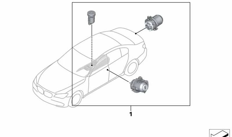 Codiertes Ausgleichsspiel für BMW F01, F02, F04 (OEM 51217251676). Original BMW