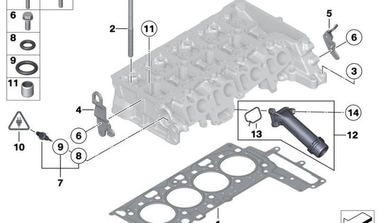 Junta de culata sin amianto OEM 11128509151 para MINI F20, F21, R55, R56, R57, R60, R61 y BMW F20, F21. Compatible con motores N47. Original MINI y BMW.