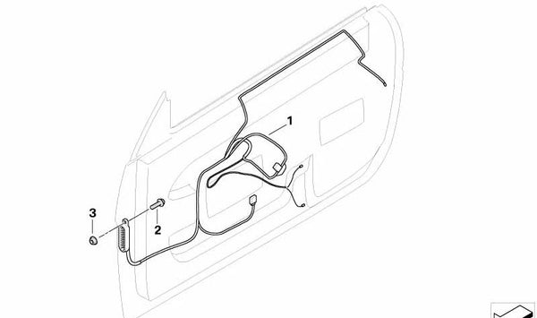 Cableado lado conductor OEM 61129175939 para BMW E63, E64. Original BMW.
