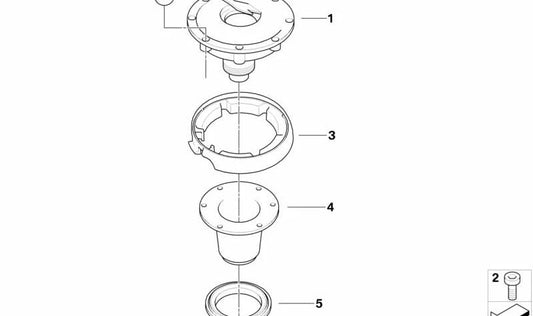 Tubo de introducción OEM 16117721638 para motos BMW G 650 GS, G 650 GS Sertão. Original BMW Motorrad.