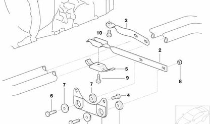 Lower clamp for BMW E36, E46 3 Series E39 5 Series E38 7 Series (OEM 18101433250). Genuine BMW.
