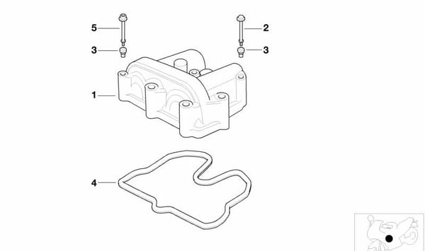 Tapa de culata negra OEM 11127702972 para BMW Motorrad K1. Compatible solo con modelo K1. Repuesto original BMW Motorrad.