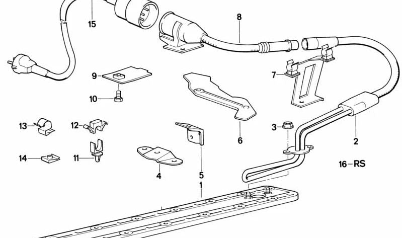 Abrazadera para BMW Serie 3 E21, E30, Serie 5 E12, E28, E34, Serie 6 E24, Serie 7 E23, E32 (OEM 12511287300). Original BMW