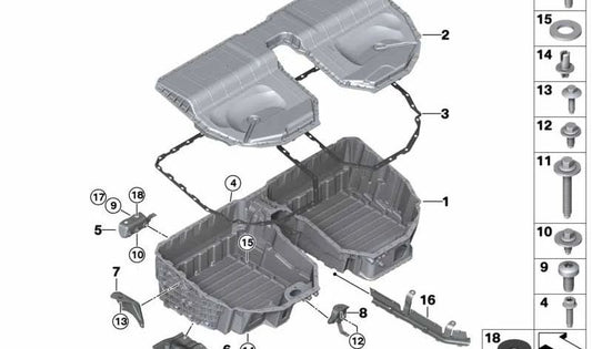 Soporte delantero derecho OEM 61278645551 para BMW G38 y G38N. Pieza original BMW.