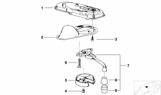 Asa interior de puerta OEM 54128138938 para BMW E34. Original BMW.