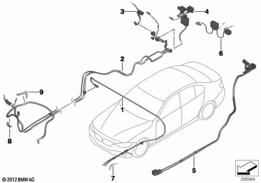 Cavo di massa per BMW 3 F30 Serie (OEM 61129289182). BMW originale.