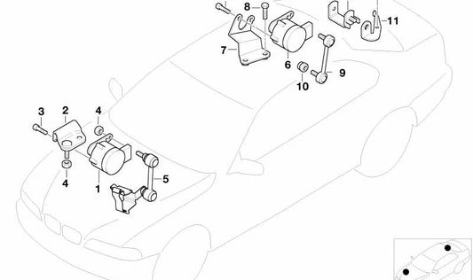 Extension for BMW 3 Series E46, Z4 E85, E86, E89 (OEM 37146779669). Original BMW.
