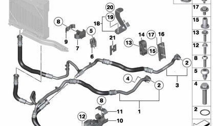 Silentblock de goma OEM 32416769256 para BMW E81, E82, E87, E87N, E88, E90, E90N, E91, E91N, E92, E92N, E93, E93N, F07, F07N, F10, F10N, F11, F11N, F06, F06N, F12, F12N, F13, F13N, F01, F01N, F02, F02N, F04, E70, E71. Original BMW.