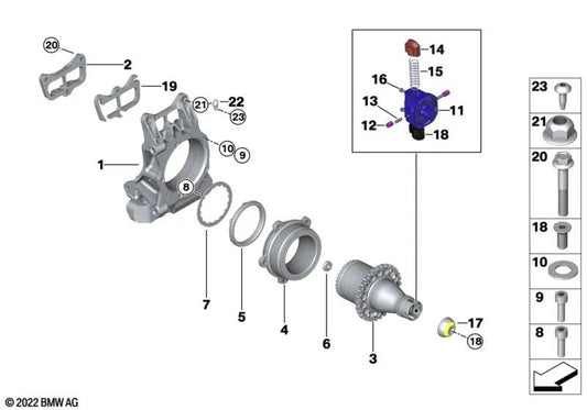 Avellanado -Schraube für BMW -Serien und Modelle wie E46, F30, F80 (OEM 41008436144). Original BMW