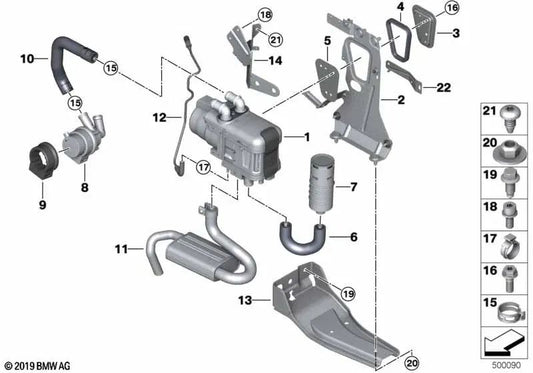 Zirkulationspumpe öffentliche Heizung für BMW 5 G30 -Serie, G31, Serie 6 G32, Serie 7 G11, G12, Serie 8 G14, G15, X3 G01, X4 G02, X5 G05, X6 G06, X7 G07 (OEM 64129357983). Original BMW