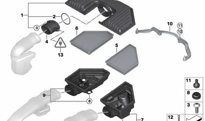 OEM -Luftmassensensor 13627548103 für BMW E70, X5 E70. Original BMW.