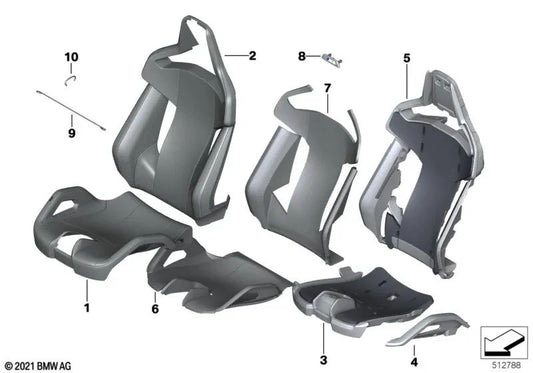 Parte della schiuma di supporto sinistra per BMW G87, G82, G83, F91, F92 (OEM 52107882979). BMW originale