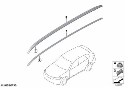 Moldura techo derecha para BMW X5 F15, F85 (OEM 51137358034). Original BMW