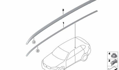 Clip de fijación OEM 51317292409 para BMW X5 {F15} y X5 M {F85}. Compatible con versiones sDrive y xDrive. Pieza original BMW.