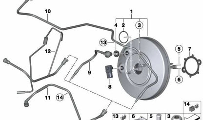 Perno de freno OEM 34336772409 para MINI R55 Clubman, R56, R57 Cabrio, R58 Coupé, R59 Roadster, R60 Countryman, R61 Paceman... y más. Original MINI.