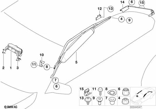 Supporto del modulo interno per BMW E38 (OEM 51168163813). BMW originale