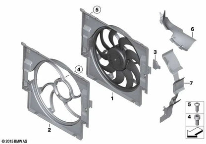 Conducto de aire para BMW F87N Serie 2, F80, F80N Serie 3, F82, F83, F82N, F83N Serie 4 (OEM 17112284794). Original BMW