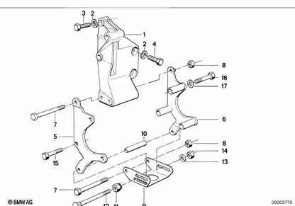Placa de Soporte para BMW modelos E34 (OEM 32421312638). Original BMW