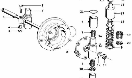 Sospensione in alluminio Pulido OEM posteriore OEM 33533054114 per BMW Motorrad R25 (RT25, R250T). BMW originale.