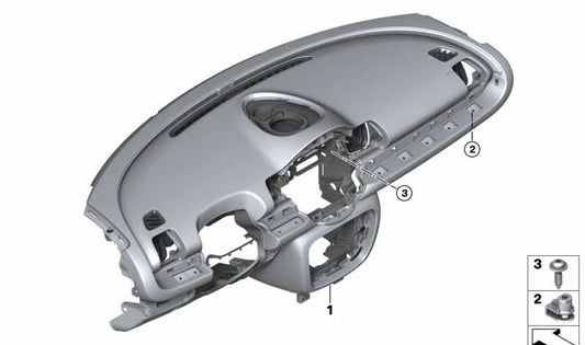 Embellecedor salpicadero OEM 51459382306 para MINI F54, F55, F56, F57, F60. Pieza original MINI.