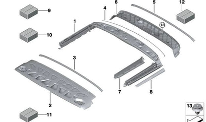 Paramento interior izquierdo OEM 54342758093 para MINI Cabrio R57, R57 LCI, F57, F57 LCI, F57 BEV. Original MINI.