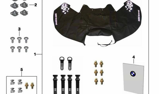 Juego de mantas cobertoras para scooter OEM 77318550076 para BMW Motorrad C 600 Sport, C 650 Sport, C 650 GT, K1. Original BMW Motorrad.