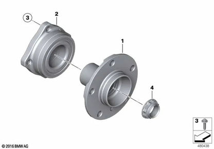 Mitnehmerflanschnabe para BMW X3 F25, X4 F26 (OEM 33406867815). Original BMW.
