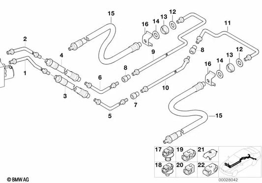 BMW E39 -Rohr (OEM 34326755702). Original BMW.