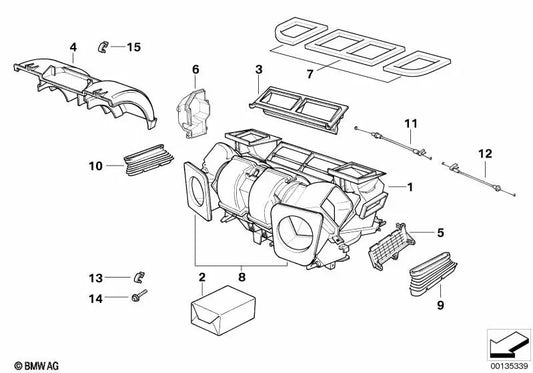 Bowden -Kabel für BMW E39 (OEM 64118363791). Original BMW.