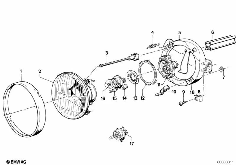 Portalamparas pour la série BMW 3 E21 (OEM 63121360234). BMW d'origine.