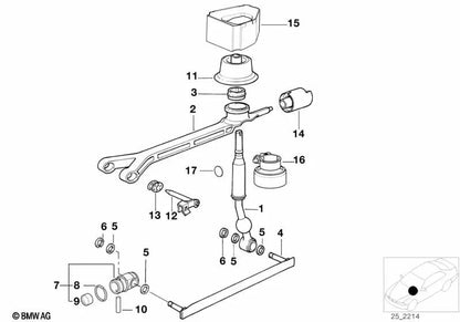 Varilla de cambio para BMW Serie 5 E39 (OEM 25111222717). Original BMW.