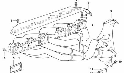 Protector térmico OEM 11621405115 para BMW E36, Z3. Original BMW.