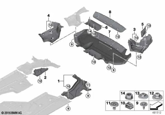 Right lower tank trim for BMW G32, G32N (OEM 51757397584). Original BMW.