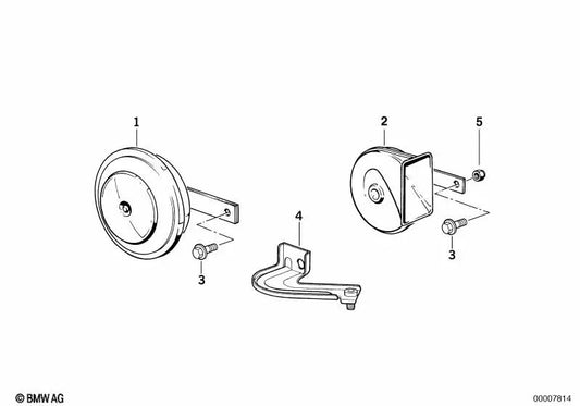 Horn for BMW Series 3 E36 (OEM 61331387691). Genuine BMW