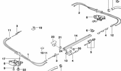Perno para BMW Serie 5 E34 (OEM 54128120593). Original BMW