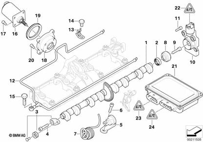 Eccentric camshaft for BMW E60, E60N, E61, E61N, E63, E63N, E64, E64N, E65, E66, E53, E70 (OEM 11377541883). Original BMW.