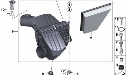 Perno de bola para BMW Serie 5 F07, F10, F11, F18, Serie 6 F06, F12, F13, Serie 7 F01, F02 (OEM 13717591536). Original BMW.