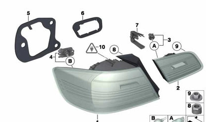 Piloto trasero derecho OEM 63217251958 para BMW E92, E92N. Compatible con modelos Serie 3 coupé. Recambio original BMW.