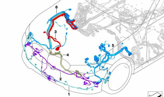 Frontend Wiring for BMW G26 (OEM 61125A50567). Genuine BMW