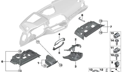 Upper direction column OEM 51456805545 for BMW G20, G21, G28, G80, G22, G23, G26, G82, G83, G42. Original BMW replacement.