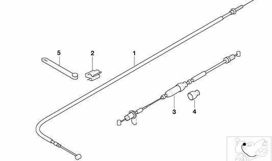 Cable acelerador cerrador OEM 32737688777 para motos BMW K 1200 GT, K 1200 RS. Original BMW Motorrad.