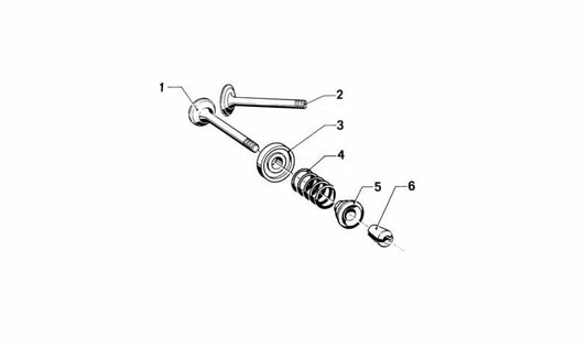 Válvula de admisión OEM 11341253118 para BMW R50. Original BMW.