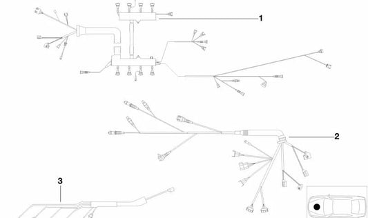 Cableado motor módulo de control OEM 12511438426 para BMW E39. Original BMW.