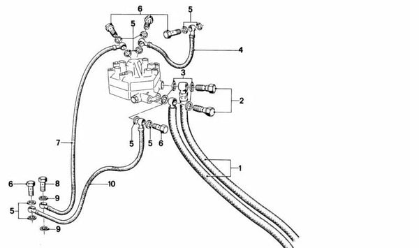 Tubería de combustible OEM 13311266617 para BMW E21. Original BMW.