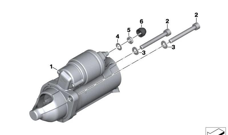 Tuerca hexagonal OEM 12417722099 para motos BMW R nineT, R 1200 GS, R 1200 RT... y más. Original BMW Motorrad.
